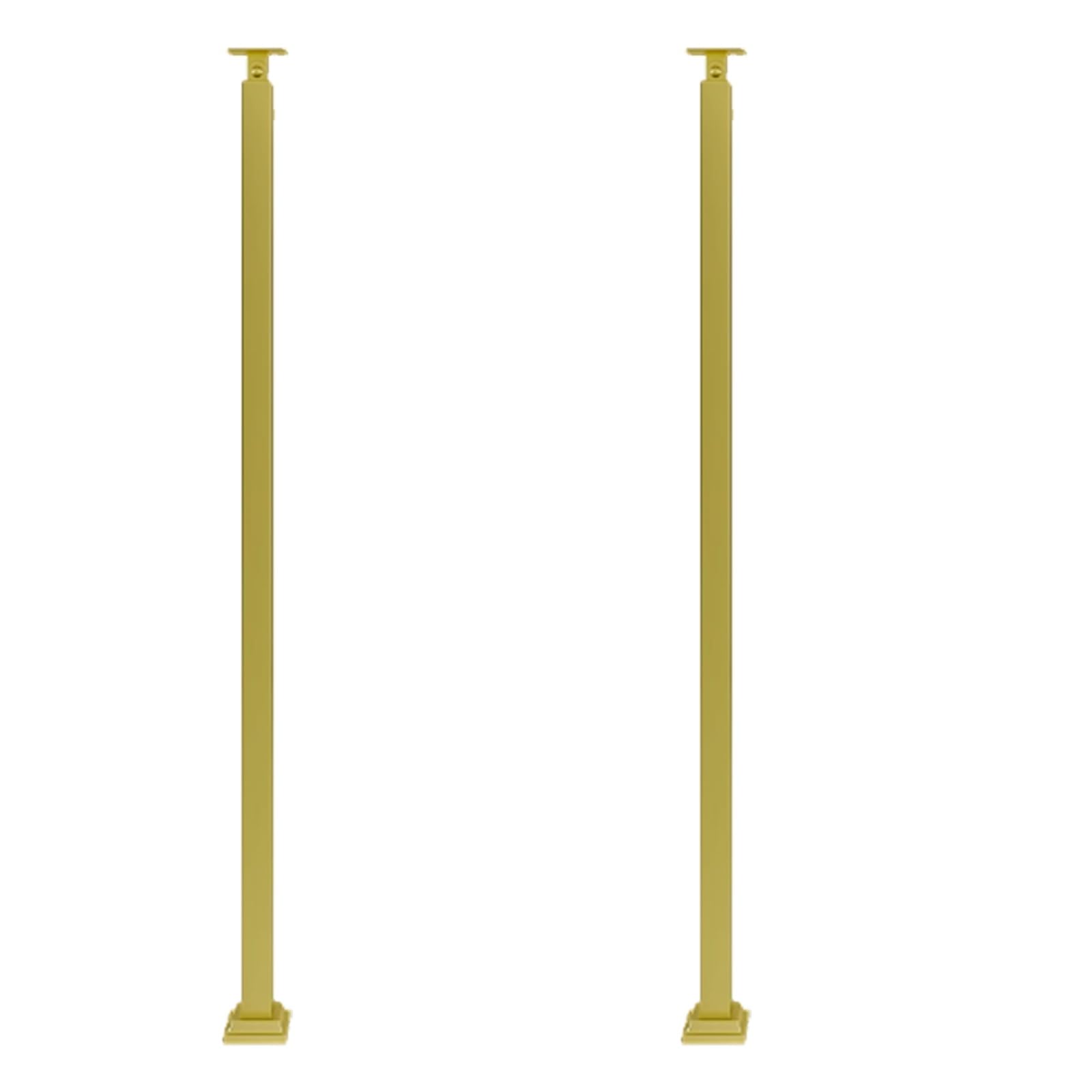 Pasamanos de escalera regulable con 3 postes de hierro de 95 cm para terrazas y patios exteriores