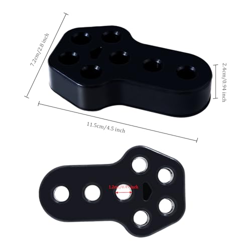 Auto Auspuff Aufhänger, Auto Gummi Auspuff, Universal Auto Auspuffhalterung 7 Löcher 12mm (Schwarz) Gummi Auspuff Halterung Schalldämpfer für Meisten Auto für Meisten Auto
