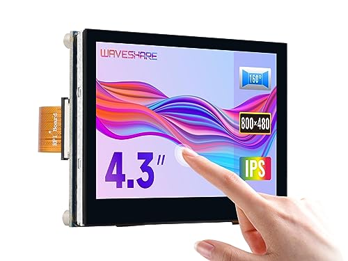 Image of waveshare 4.3inch QLED Display, Compatible with Raspberry Pi 5 /4B /3B+ /3A+ /3B /2B /B+ /A+ /CM3 /3+ /4, DSI Interface, 800 x 480 Resolution, Integrated Structure,