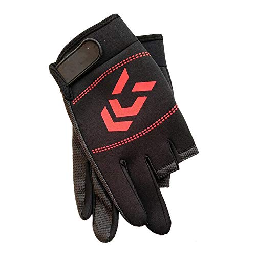 Urable Yet Comfortable Fishing Glove,Unisex Warm Wetsuit Breathable Anti-Slip 3 Fingers Protective Gloves For Outdoor Ice Fishing Photography Hunting Yellow One Size #TOP6