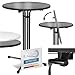 Produktbild Beautissu Stehtisch klappbar 60 cm Schwarz Bellini  Kratzfest Stabil Wetterbeständig  Stehtische Outdoor Bistrotisch Rund Montage leicht Halterung vormontiert Biertisch Partytisch Klappbar Bartisch