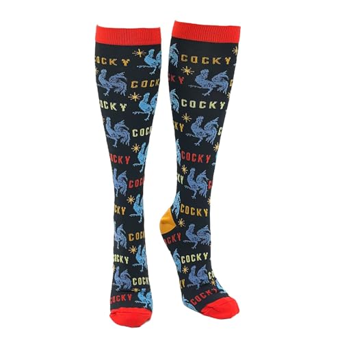 Crazy Dog T-Shirts Cocky Funny Sarcastic Animal Compression Socks for Men Funny Gift for Casual Wear