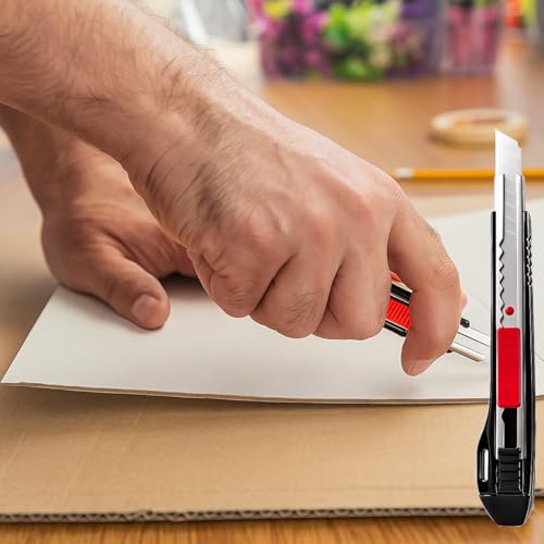 Image of Gebildet 6pcs Professional Cutter - 9mm Snap Off Blades / 60 Degree Foil /Utility /Graphic Knife Set - Ideal for Foils, Wallpaper, Crafts, Cartons
