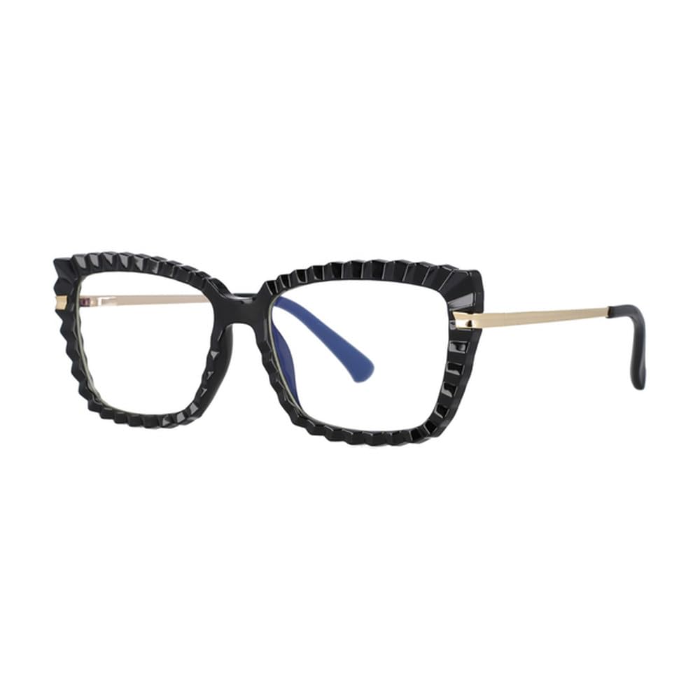 Lunettes œil de chat avec monture en cristal à coupe ciselée - 4