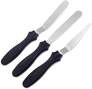 JANEMO 3 Pieces Offset Spatula4 Inch Steel Pallet ToolUse for Baking