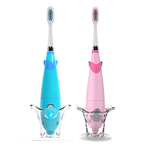 Musikalische elektrische zahnbürste automatische wasserdichte weiße led Lampe Geschenk Schutz Care Kinder zähne für 0-3 Jahre,Pink