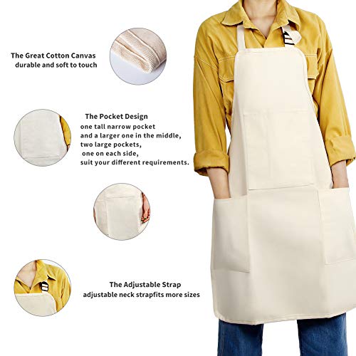 Freenfond Kids Apron Adjustable Child Apron With 4 Pockets For Baking Painting #TOP1