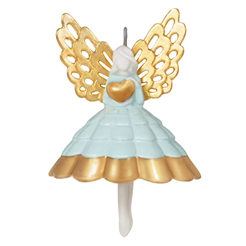 Hallmark Keepsake 1.5" Miniature Christmas Ornament 2022, Little Angel With Heart, Porcelain #TOP1