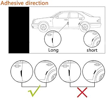 Voroly 6 Pcs Carbon Fiber Car Door Side Edge Protection Guard Universal Auto Door Bumper Guard Anti-Scratch Protector Trim Sticker