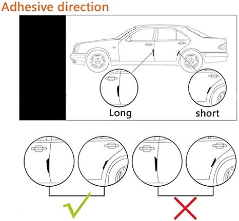Voroly 6 Pcs Carbon Fiber Car Door Side Edge Protection Guard Universal Auto Door Bumper Guard Anti-Scratch Protector Trim Sticker
