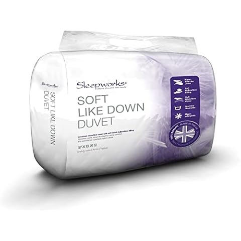 Sleepworks 16.5 Tog Extra Warm Luxury Hotel Quality Soft Like Down Double Bed Size Microfibre Duvet Quilt, Soft Touch, Heavy Autumn & Winter By Littens, White, Double Size (200cm x 200cm) Cover