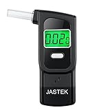 JASTEK Breathalyzer [2018 Upgraded Version] Professional Grade Portable Digital Alcohol Tester with 5 Mouthpieces -Black