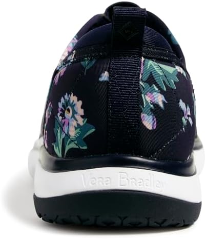 Vera Bradley Women's 2-Mile Slip-On Shoe Sneaker, Navy Garden, 8 | Image 1