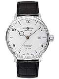 Gehäuse: Edelstahl Zeppelin Automatik Herrenuhr LZ129 Hindenburg Lederband schwarz 8062-1