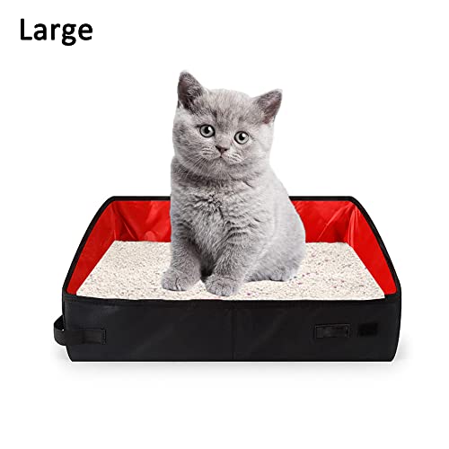 Foldable Cat Litter Tray, Cat Litter Tray, Portable, Waterproof Cat Litter Tray, Travel Cat Litter Tray - Image 2