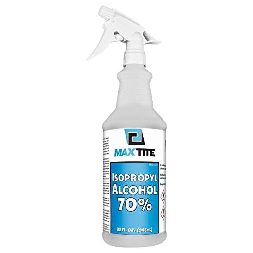 MaxTite 70% Isopropyl Alcohol (32 fl oz) - Includes Heavy-Duty Spray Nozzle - Made in USA