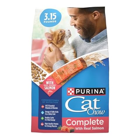 Purina Cat Chow Complete High Protein With Salmon Cat Food Dry Formula - (Pack of 4) 3.15 lb. Bags Cover