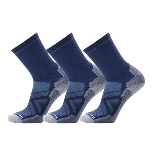 Smartwool Men's Hike Light Cushion Crew Deep Navy-Nightfall Blue-3Pk M