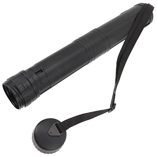 OFFSCH Tubo De Dibujo Telescópico Portátil Para Carteles y Planos, Color Grafito Oscuro, Tamaño 6.5x44/77 Cm, Con Correa Ajustable Para Uso Artístico Transporte