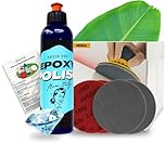 Resin Pro Resin Polishing Kit - Epoxy Polish Cream, Ebonite Abralon Sanding Pads in Various Grits | Step-by-Step Guide Included | Ideal for Plastic and Resin Crafting | Surface Brilliance Made Easy