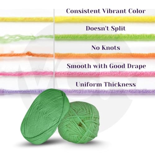 Image of VCR Jade Green Yarn, 100 Grams Hank, 190 Meters Length, Acrylic Ball for Crochet and Knitting, Soft Crosia Threads, Pack of 1 Yarn, Suitable for DIY Crafts