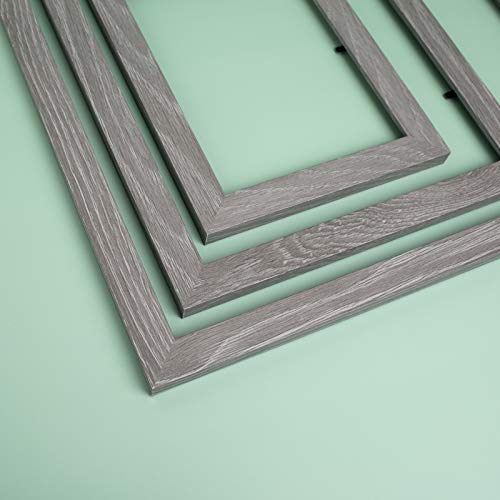 Annecy 8x10 Picture Frame (1 Pack, Gray) - 8x10 Photo Frames with Real Glass for 5x7 with Mat- Wall Mount & Table Top Display