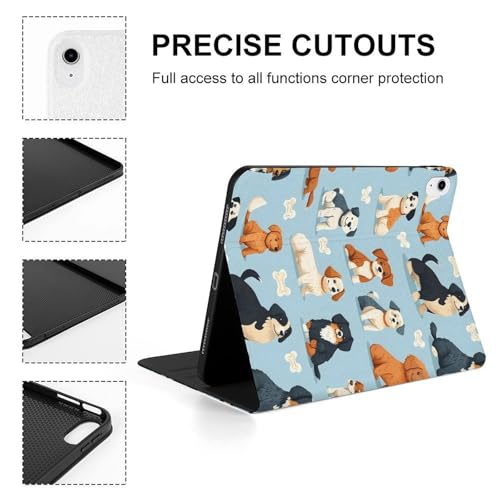 Housse tablette iPad 11 2025 imprimé chiot compatible iPad 10e generation 10.9