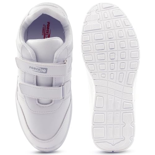 Image of Liberty Force10 School Shoes for Kids with PVC Upper | Comfortable & Lightweight | PVC Sole | Padded Foam Insole | Quick-Wear Velcro Closure | Stylish & Modern