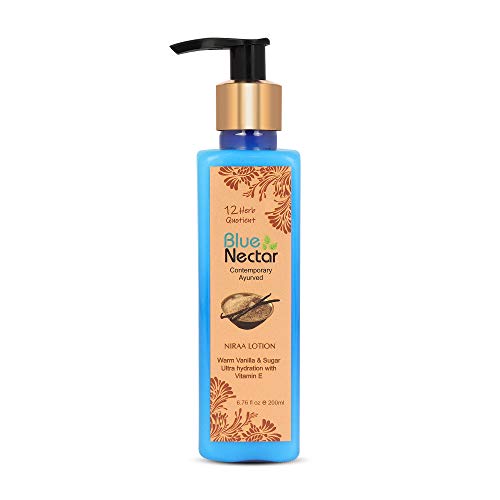Blue Nectar Shea Butter Warm Vanilla and Sugar Body lotion Cream with Vitamin E for ultra hydration (12 Herbs, 6.7 oz)