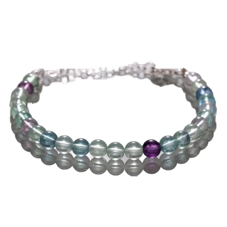 Bracelet en fluorite 6mm perles rondes pierres naturelles LCBR-2899