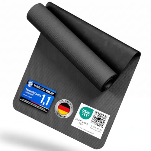 LILENO SPORTS Bodenschutzmatte Fitnessgerät 90x200 cm | 8 mm starke