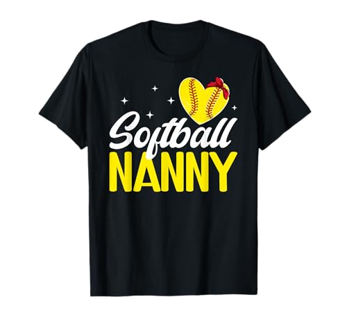 Softball Nanny Grandma Proud Nanny Of A Softball Player T-Shirt