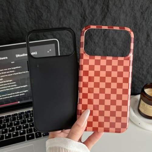 Coque iPhone 17 Pro à carreaux vert et rouge en TPU et PC rigide par Longlayss