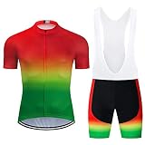 Men's Cycling Jersey Set Short Sleeve Breathable Cycling Clothing Road Bike Shirts Shorts with 20D P