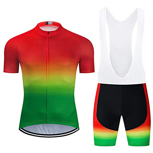 Men's Cycling Jersey Set Short Sleeve Breathable Cycling Clothing Road Bike Shirts Shorts With 20D Padded Quick-Dry #TOP3