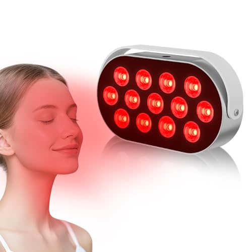 Red Light Therapy Box, 13pcs 2in1 LED with 660&850, Aluminum Alloy, Red Light Panel with Soft Belt, Rechargeable 5000mA (13 LEDs) Red Light Therapy Panel for Body