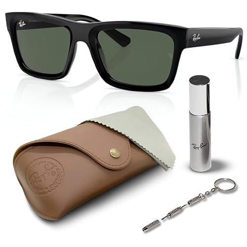 Ray-Ban RB4396 WARREN BIO-BASED Rectangle Shaped Sunglasses for Men & Women with Official RAYBAN Eyewear Kit