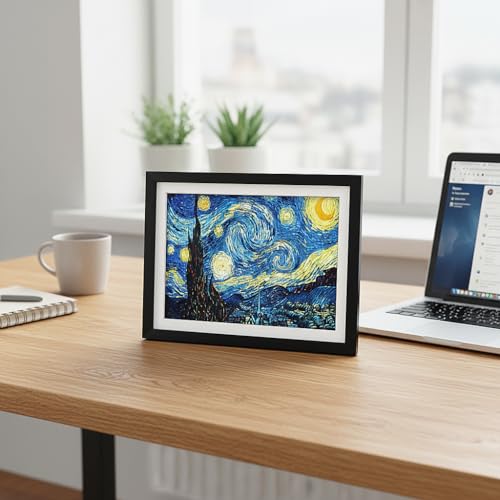 Image of NIHO-JIUMA Van Gogh Starry Night Diamond Art Kits, 20x30cm /8x12inches | 5D DIY Full Drill, Gift for Adults & Teens, Home Wall Decoration