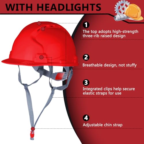 Image of Leumoi 20 Pack Hard Hat Bulk 4-Point ABS Safety Helmets Adjustable