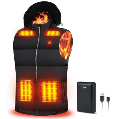 Rrtizan Beheizte Weste für Herren und Damen mit Powerbank, elektrische USB...