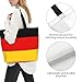 MOganjg Women'S Big Shoulder German Flag Print Shopping Bag Lightweight Large Capacity Grocery Bags