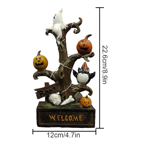 Sculpture d'arbre pour Halloween : cadeau ornement en résine pour table - 6