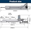 UPGRADED VERSION Strong Higher Torque Motor Max Torque 40 lbs,Reciprocating Linear Actuator Motor DC 24V Variable Speed 25-120rpm,Adjustable Stroke 1.18 to 6,with Power Adapter(24V150mm120rpm)