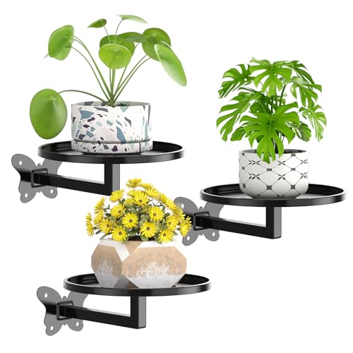 Wall Mounted Plant Holder Butterfly Metal Shelf (3-Pack)
