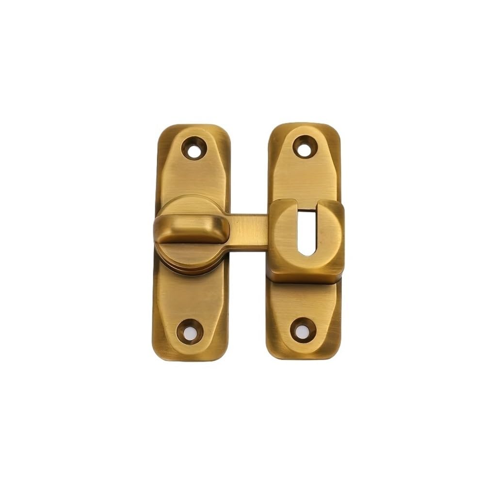 Palut Gold 2Pcs Thickened Anti Rust Flip Door Bolt,180 Degree Rotating Aluminum Latches,Privacy Lock For Garden Balcony Bedroom