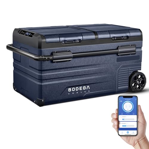 BODEGACOOLER 12 Volt Car Refrigerator, Portable Freezer, Car Fridge Dual Zone WIFI APP Control, 80...