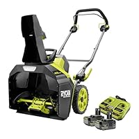 RYOBI 18 V ONE+ Akku-Schneefräse RY18STX45A-240, 45 cm Räumbreite, inkl. 2 x 4,0 Ah Akku und 2,0 A Ladegerät