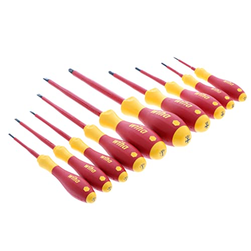 Wiha 32093 Slotted And Phillips Insulated Screwdriver Set, 1000 Volt, 10 Piece #TOP1