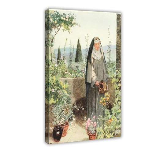 Impression sur toile Sainte Claire d'Assise cadre déco murale