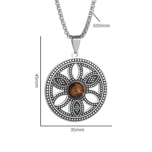 Collier fleur en acier de synthèse style rétro et chic pour un look intemporel - 5